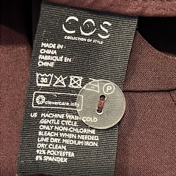 COS Purple High-Waisted Wide Leg Paperbag Trousers size 6 - Picture 13 of 14